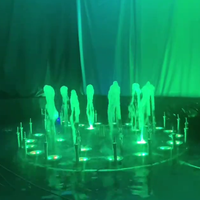 Fontaine musicale dansante de luxe en acier inoxydable avec LED pour jardin et hôtel, installation facile