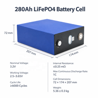 Système de stockage d'énergie solaire 3,2 V de la marque Penghui, batteries au lithium phosphate, batteries au lithium-ion prismatiques, 280 Ah, batterie Lifepo4