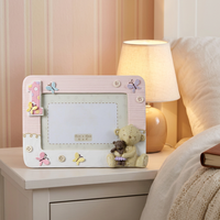 Cadre photo en résine pour le premier anniversaire de bébé, souvenir mignon en forme d'ours, pour la décoration de table