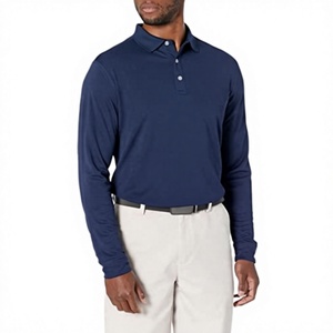 Camiseta de Golf Personalizada para Hombre y Mujer, de Manga Larga, Tejida, de Color Sólido, con Logotipo Impreso, Protección Solar - Product Image 1