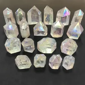 Dekorasi Menara Kristal Quartz Bening Alami Titik Kristal Aura Kustom Pabrik