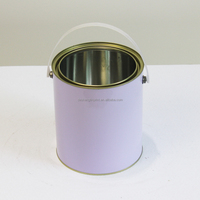 Bidon de peinture rond vide en fer blanc de 4L avec couvercle à levier simple, personnalisable avec logo, pour usage chimique, vente en gros, usine chinoise