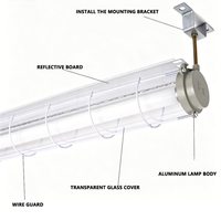 Lampe fluorescente de remplacement, luminaire de plafond anti-explosion, 2 pieds, 4 pieds, 60 cm, 120 cm, étanche, tri-étanche, éclairage ignifuge