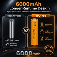 Batería Recargable de Iones de Litio Tenpower 21700 60XG 3.7v 6000mAh 60XG 60A 160A, 100% Grado A