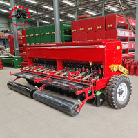 Vente directe usine : Semoir à céréales multi-rangs à profondeur réglable, attelé au tracteur, pour semis de blé