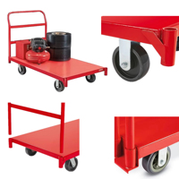 Carretilla Plegable Industrial Longyida de Cuatro Ruedas con Plataforma de Acero Reforzado OEM