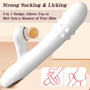 Bola jilat kuat mainan seks dewasa Stimulator klitoris keseruan rotasi penuh 3 dalam 1 G Vibrator cepat - Product Image 4