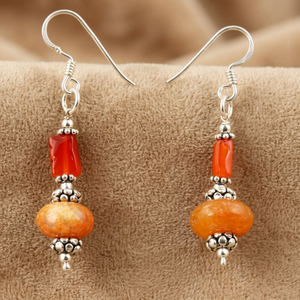 Pendientes de gota con cuentas de coral Art Palace, chapados en plata, estilo bohemio, regalo de joyería para mujer - Product Image 1