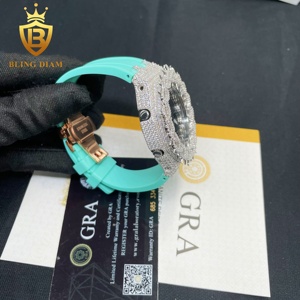 Hot Bán Hip Hop Phong Cách Trường Hợp Đồng Hồ Moissanite Gai Kim Cương Chất Lượng Cao Sang Trọng Của Người Đàn Ông Đồng Hồ Bezel Trường Hợp Ban Nhạc Vượt Qua Kim Cương Tester - Product Image 5