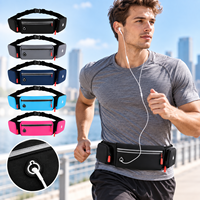 Sac de course personnalisé avec porte-bouteille, sac banane sport multi-poches pour marathon et activités de plein air