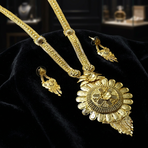 Juego de Joyería de Moda de Oro Micronizado de 14K, 18K, 24K al por Mayor, Collares Largos de Latón con Relleno de Oro, Diseño Tradicional - Product Image 1