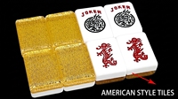 Jeu de Mahjong manuel pour la maison, 166 pièces en acrylique, style américain occidental, haute qualité pour usage quotidien familial