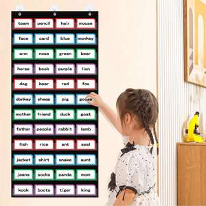 Grand Organisateur Mural Noir avec 12 Poches pour l'École, la Maison ou le Bureau, Compatible avec les Bandeaux de Phrases et les Tableaux Pliants - Product Image 1