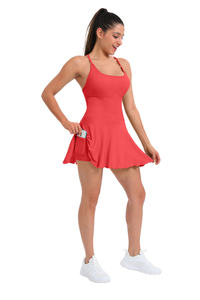 夏季定制标志露背无袖女式高尔夫连衣裙一体式紧身加厚休闲运动网球裙 - Product Image 6