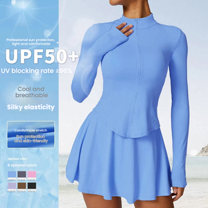 8588 sport protection solaire vêtements femmes haut à manches longues résistant aux <span class=keywords><strong>UV</strong></span> glace soie Cool respirant manteau de protection solaire - Product Image 2