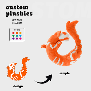 Wholesale Cartoon Animal Design Neck Dragon Travel <strong>Pillow</strong> Monster Hoody Memory Foam <strong>U</strong>-shape Neck <strong>Pillow</strong> - Product Image 1