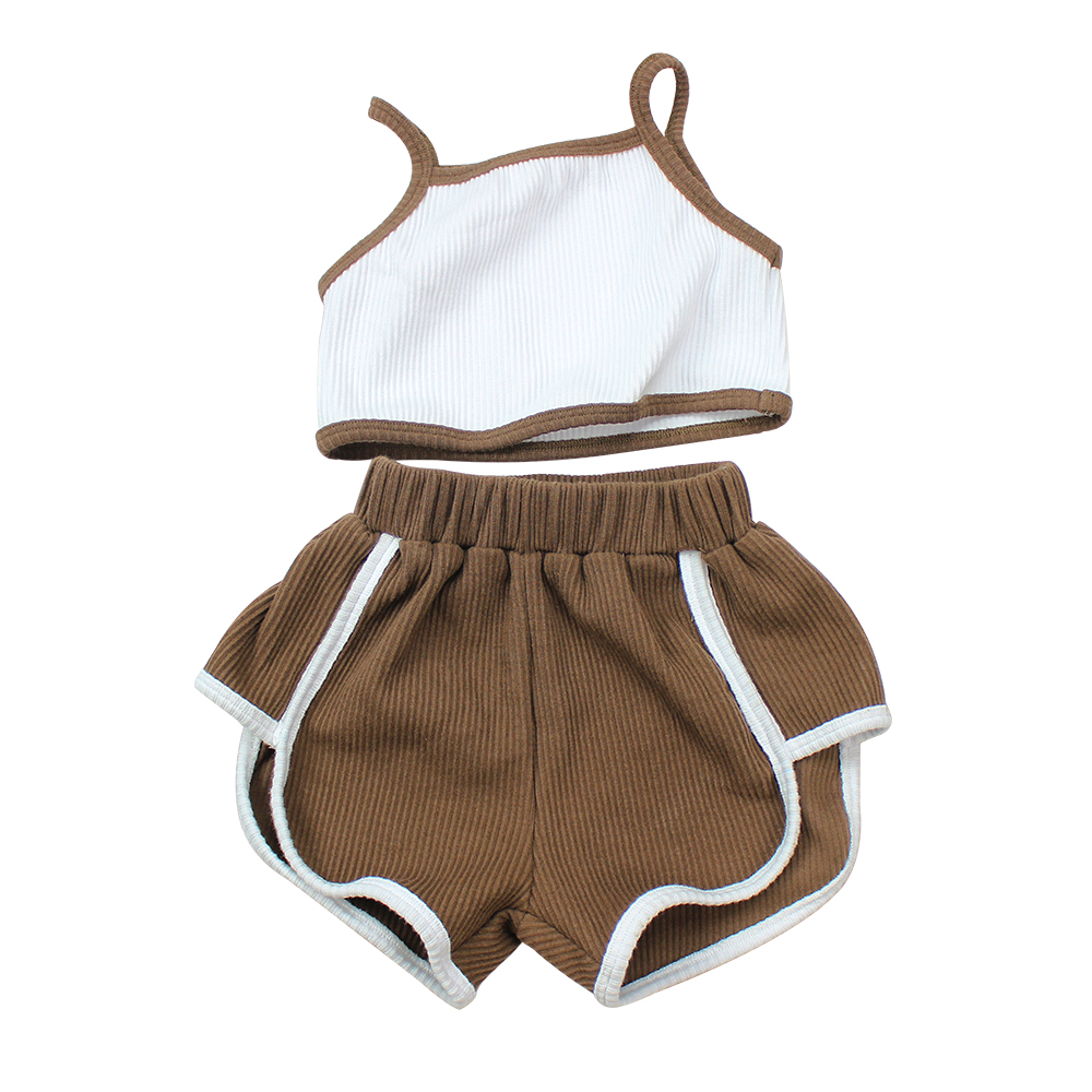 2021, бесплатный образец, одежда на заказ, наряды, жилет в рубчик для младенцев, детская одежда, летние комплекты одежды для маленьких девочек