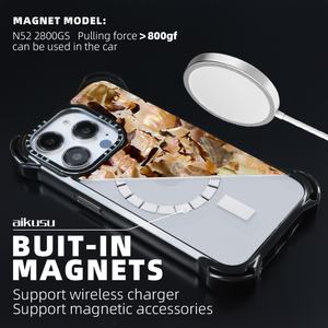 Étui de téléphone personnalisé 4 Ultra Bounce Corners Impact, coque transparente mate en TPU magnétique, coque naturelle pour iPhone 16 15 14 13 Pro Max - Product Image 2