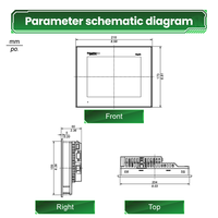 Modul Panel Layar Sentuh Schneider Harmony GTO Original Baru 7.5 Inci HMIGTO4310 HMI Industri Layar TFT