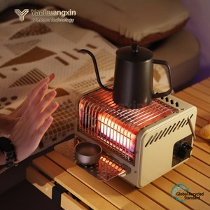 Calentador de Gas Portátil para Exteriores, Mini Estufa de Camping con Asa de Transporte, Color Beige - Product Image 2