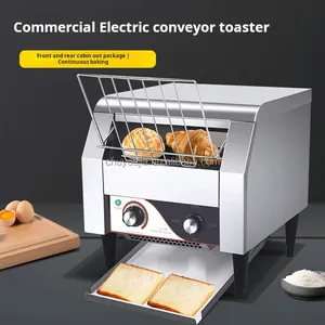 ステンレス製トースト機の専門メーカー、パン/ハンバーガー用の商用電気コンベアトースター