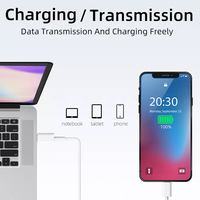 Kabel Data Pengisian Daya Cepat USB C ke USB C 3A 60W PD TPE Putih 1M Harga Bagus Laris Manis untuk iPhone Android
