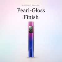 Lampe UV LED portable pour ongles, finition nacrée dégradée irisée, deux coloris, argent, sans fil, lampe de séchage pour ongles