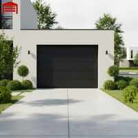 Porte de garage sectionnelle coulissante latérale moderne en aluminium blanc isolé, porte intelligente pour passage en angle, idéale pour l'élégance des villas de luxe