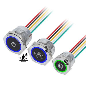 Botón de Control de Acceso Táctil Integrado con Indicador Luminoso de Doble Color Metálico Inteligente a Prueba de Agua IP67 con Inducción Infrarroja - Product Image 1