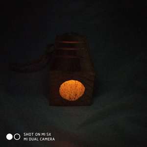 Solar Wooden Garden <b>Light</b> Wall Mount <b>Led</b> <b>Light</b> Sensor Hanging Outdoor Lighting - Product Image 2