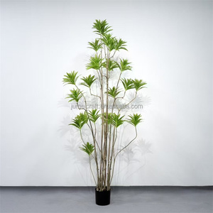 Bền Bonsai nhân tạo cây tre thực tế Faux Lily cao trong nhà/ngoài trời trang trí nội thất màu đen nồi nhựa màu xanh lá cây giọng cho - Product Image 1