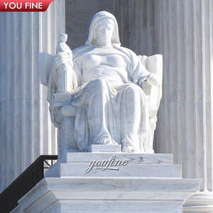 美しい大理石の屋外の正義の像 - Product Image 2