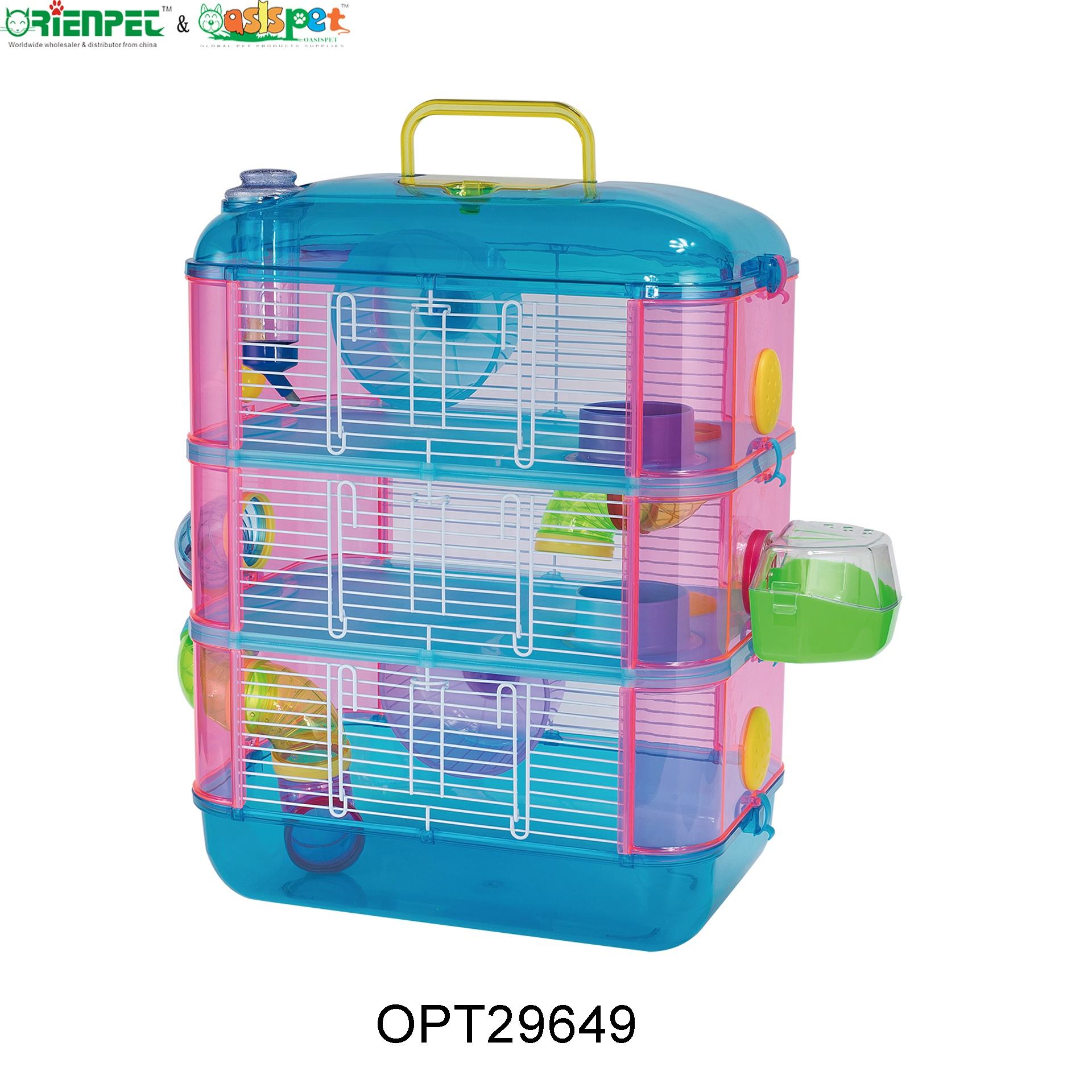 ORIENPET OASISPET Pet Crystal Cage Luxury Hamster Home