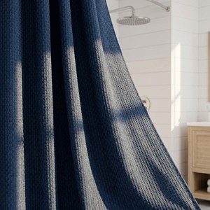 Tissu <span class=keywords><strong>nid</strong></span> <span class=keywords><strong>d</strong></span>'<span class=keywords><strong>abeille</strong></span> 100% polyester 180 GSM, 72*72 pouces, couleurs unies personnalisées, PU TPU, <span class=keywords><strong>rideau</strong></span> de <span class=keywords><strong>douche</strong></span> pour la maison et l'hôtel - Product Image 4