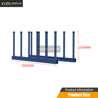 Support de stockage robuste en métal YEK pour dalles de granit avec fentes inclinées pour l'organisation moderne des dalles de marbre dans les entrepôts de pierre