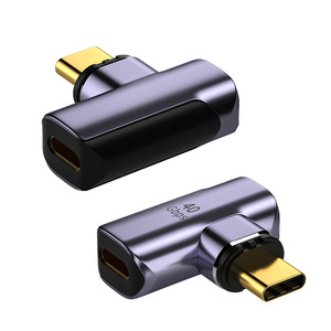 Adaptador magnético USB C de alta calidad 40Gbps Tipo-C PD 100W Adaptador de carga rápida Conector Tipo C Convertidor macho a hembra 8K - Product Image 3