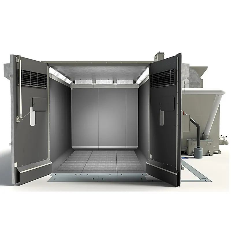 Eco-Friendly And Safe Shot Peening Machine Chamber Cleaning Equipment Sand Blasting Room