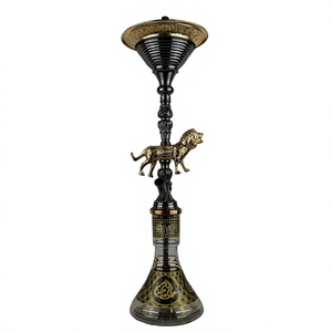 Authentique Ensemble Chicha Khalil Mamoon Lion Ice en Cuivre - 89cm, Narguilé Égyptien Robuste avec Noyau en Laiton - Product Image 2