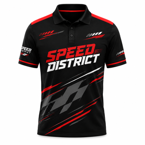 <span class=keywords><strong>Polo</strong></span> da Corsa Personalizzata con Sublimazione Completa, Stampa Fronte-Retro, Numero <span class=keywords><strong>98</strong></span> Speed District, Asciugatura Rapida, Manica Corta per Motorsport - Product Image 2