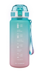 Botella de agua de plástico con Logo personalizado para deportes al aire libre, botella de agua con marcador de tiempo, 850ml - Product Image 6