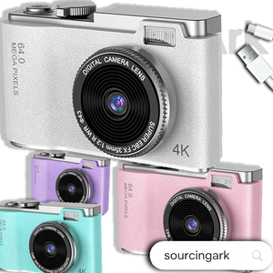 SourcingArk 4K HD Digital Camera CCD Retro Fashion Camera Digital Point <b>Shoot</b> with 16X Zoom FHD 1080P LK-003 - Product Image 1