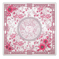 Tapis de Mahjong américain antidérapant avec motif floral rouge et support en caoutchouc pour table de Mahjong