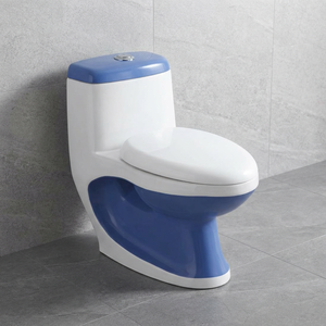 Inodoro Moderno de Una Pieza, Sifónico, de Cerámica, con Sifón en P, Doble Descarga Automática, Montado en el Suelo, para Hotel - Product Image 4