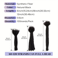 Perruque tressée afro pour homme, style Dirty Braid, cheveux au crochet en fibre haute température, personnalisée, Hip Hop Reggae Dreadlock, transfrontalier