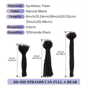 Parrucca Intrecciata Afro da Uomo, Capelli Crochet con Trecce Sporche, Fibra ad Alta Temperatura, Dreadlock Personalizzati Hip Hop Reggae, Vendita Transfrontaliera - Product Image 4