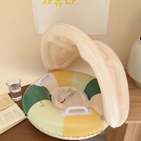 En stock Bouée de natation pour bébé avec siège sous les aisselles et auvent, rose, forme ronde, pour nourrissons et tout-petits, vente chaude