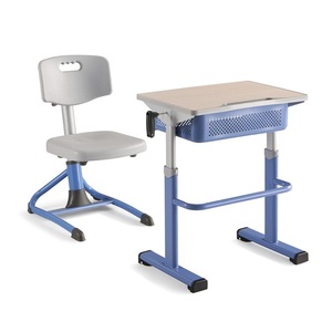 SONGYE Student Height Adjustable Steel Modern Desk and <b>Chair</b> Set With 1 Year Warranty for School Use ST-0703 School Desk Set Har - Product Image 1