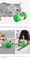 Katzenpuzzle Langsamfutterspender Kauspielzeug Trainingssnack Molaren Zahnreinigung Spielzeug Gummi Futteraustrittsball Haustier Hundespielzeug Plastik
