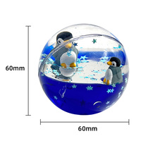 Balle rebondissante en plastique remplie de liquide sensoriel, couleur scintillante changeante, jouet anti-stress pour enfants et adultes, jouet à presser en TPU