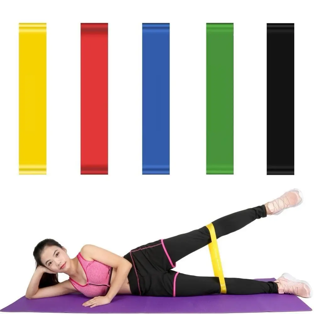 Wholesale gym fitness custom stretching home exercise non slip adjustable latex loop elastic resistance bands